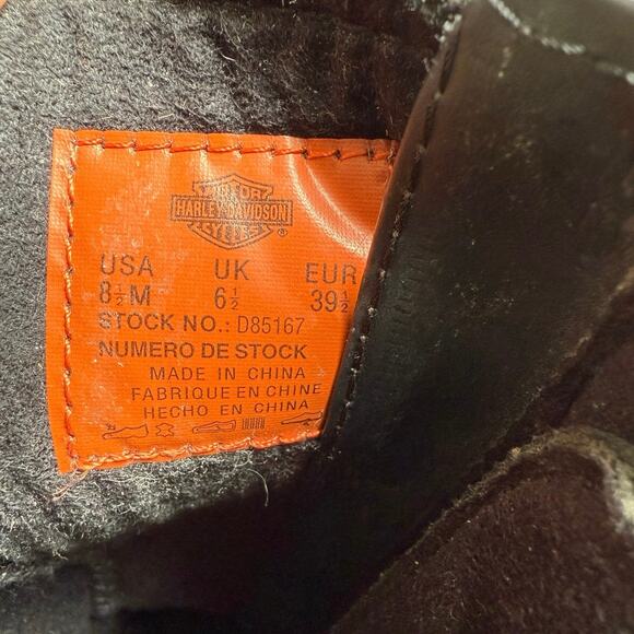 Harley-Davidson Women’s Alexa Back Lace Black Leather Motorcycle Boots D85167 - Picture 4 of 5